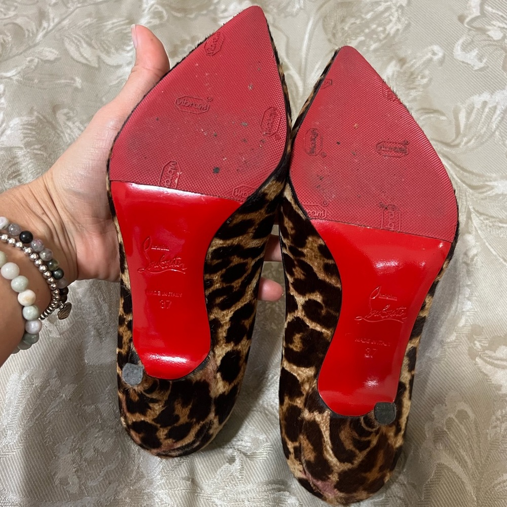 Christian Louboutin leopard heels